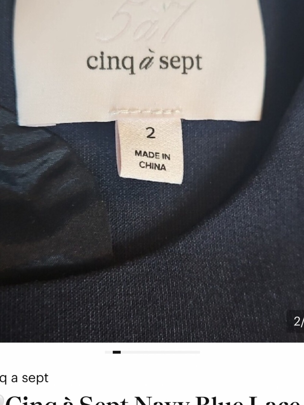 cinq à sept navy shirt